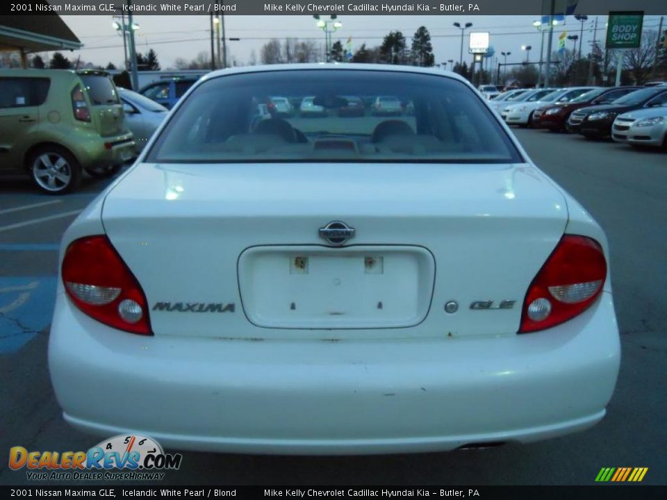 2001 Nissan Maxima GLE Icelandic White Pearl / Blond Photo #5