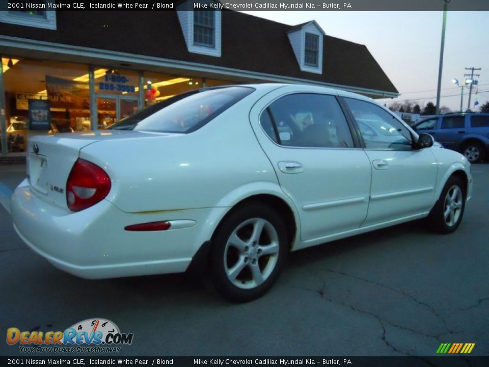 2001 Nissan Maxima GLE Icelandic White Pearl / Blond Photo #6