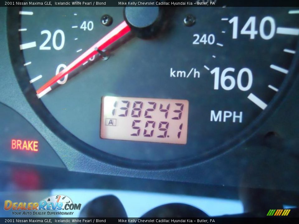 2001 Nissan Maxima GLE Icelandic White Pearl / Blond Photo #9