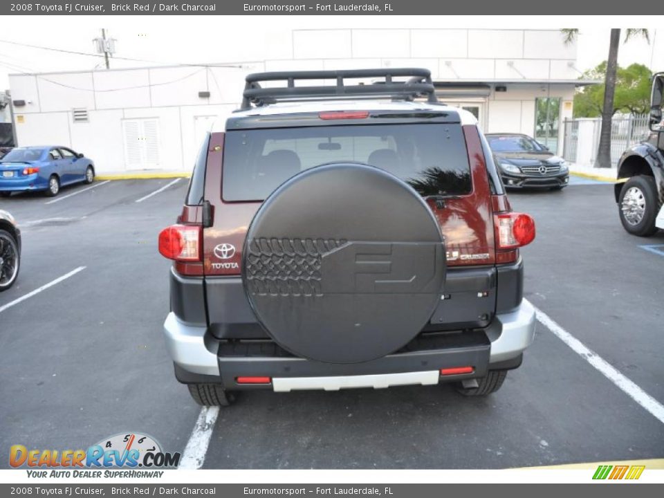 2008 Toyota FJ Cruiser Brick Red / Dark Charcoal Photo #7
