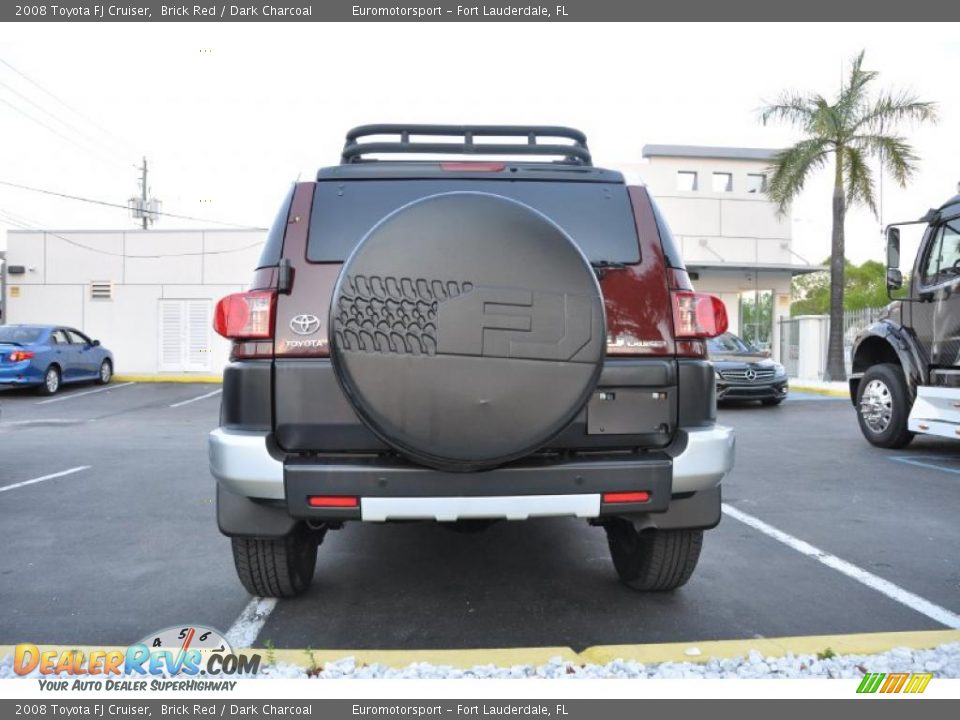 2008 Toyota FJ Cruiser Brick Red / Dark Charcoal Photo #8