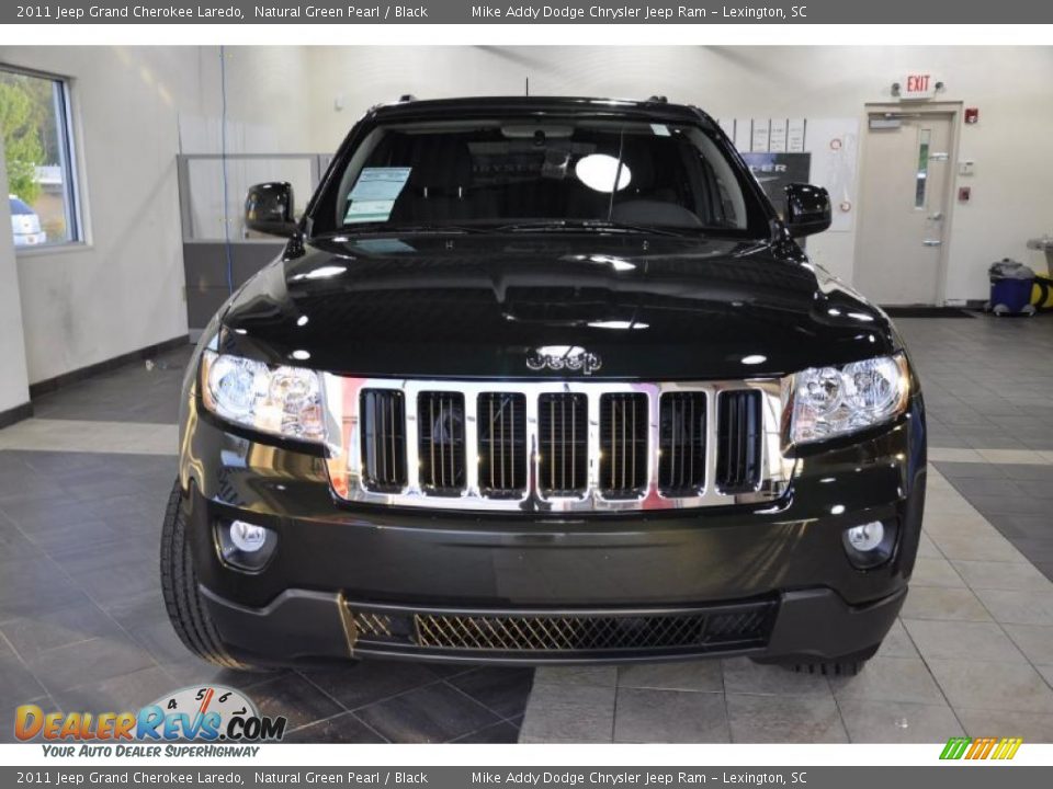 2011 Jeep Grand Cherokee Laredo Natural Green Pearl / Black Photo #3