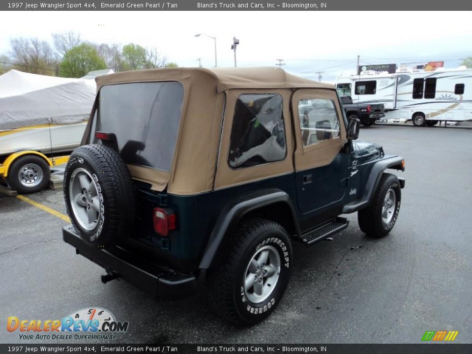 1997 Jeep Wrangler Sport 4x4 Emerald Green Pearl / Tan Photo #3