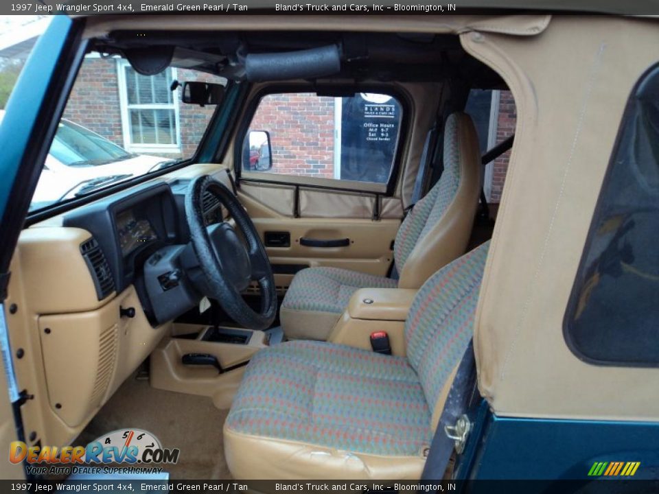 Tan Interior 1997 Jeep Wrangler Sport 4x4 Photo 4