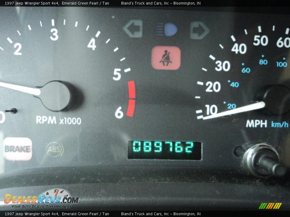 1997 Jeep Wrangler Sport 4x4 Emerald Green Pearl / Tan Photo #6