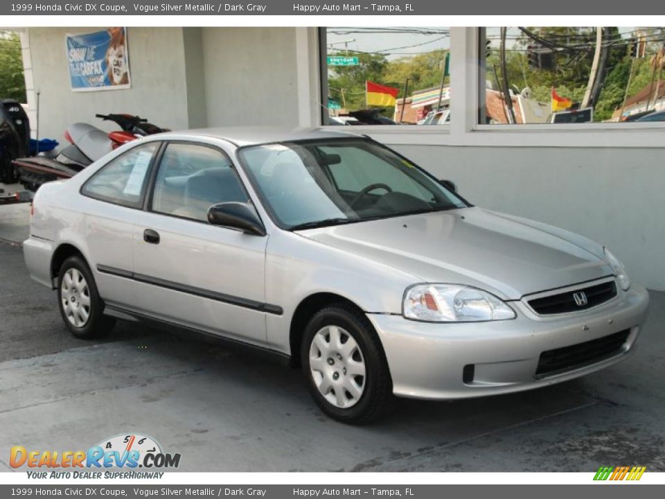 1999 Honda Civic DX Coupe Vogue Silver Metallic / Dark Gray Photo #1