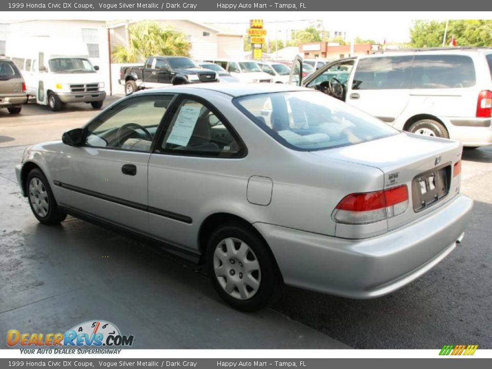 1999 Honda Civic DX Coupe Vogue Silver Metallic / Dark Gray Photo #9