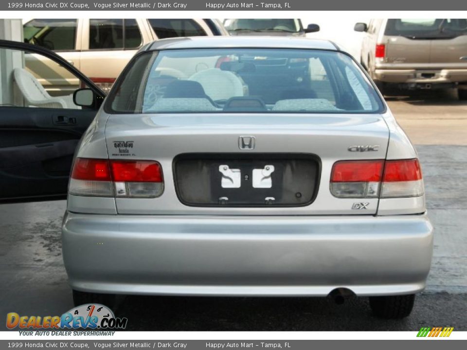 1999 Honda Civic DX Coupe Vogue Silver Metallic / Dark Gray Photo #13