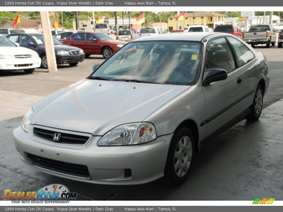 1999 Honda Civic DX Coupe Vogue Silver Metallic / Dark Gray Photo #14