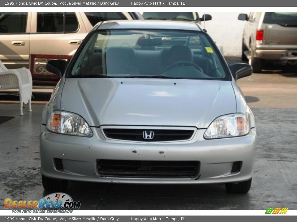 1999 Honda Civic DX Coupe Vogue Silver Metallic / Dark Gray Photo #15