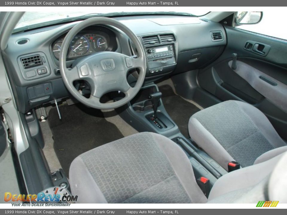 Dark Gray Interior 1999 Honda Civic Dx Coupe Photo 19