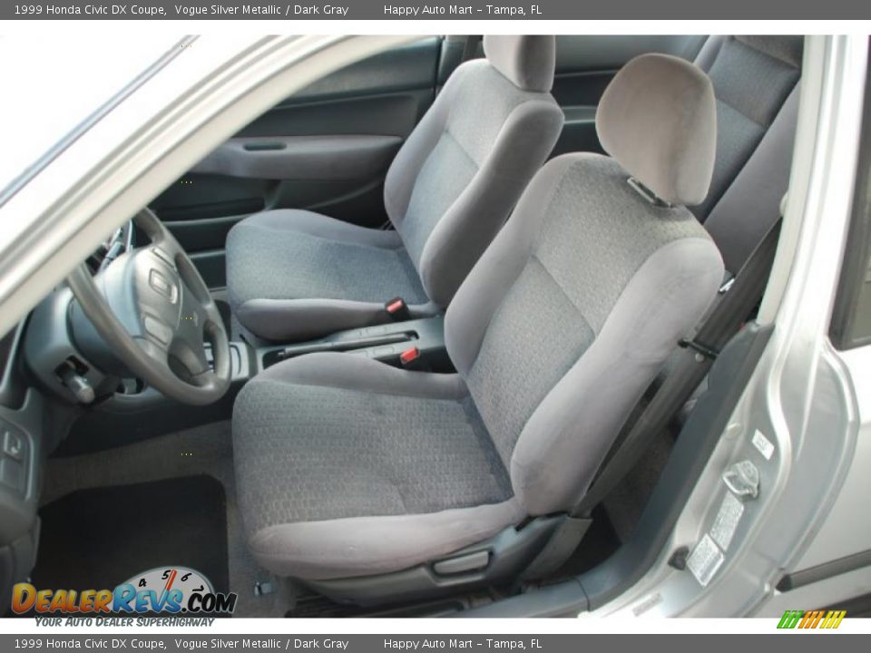 1999 Honda Civic DX Coupe Vogue Silver Metallic / Dark Gray Photo #20
