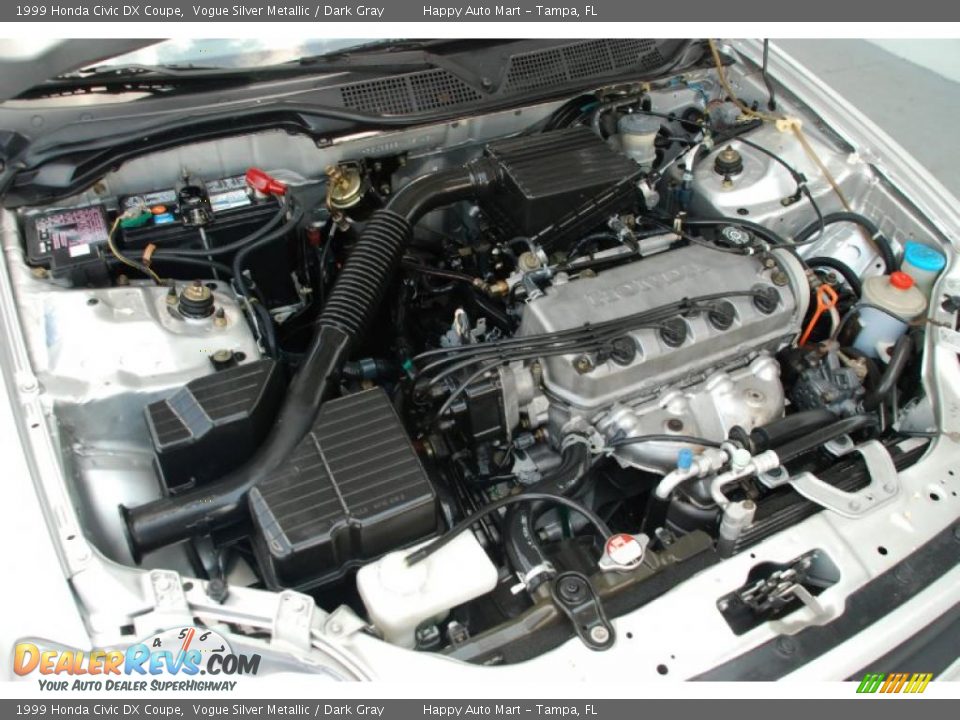 1999 Honda Civic DX Coupe 1.6 Liter SOHC 16V VTEC 4 Cylinder Engine Photo #27