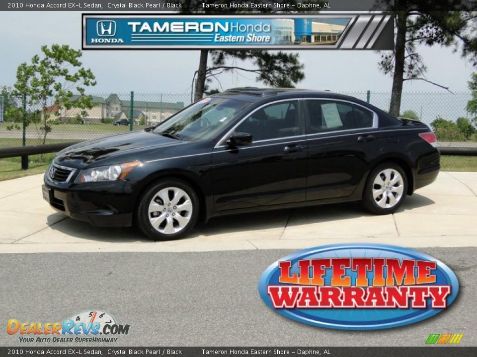 2010 Honda Accord EX-L Sedan Crystal Black Pearl / Black Photo #1