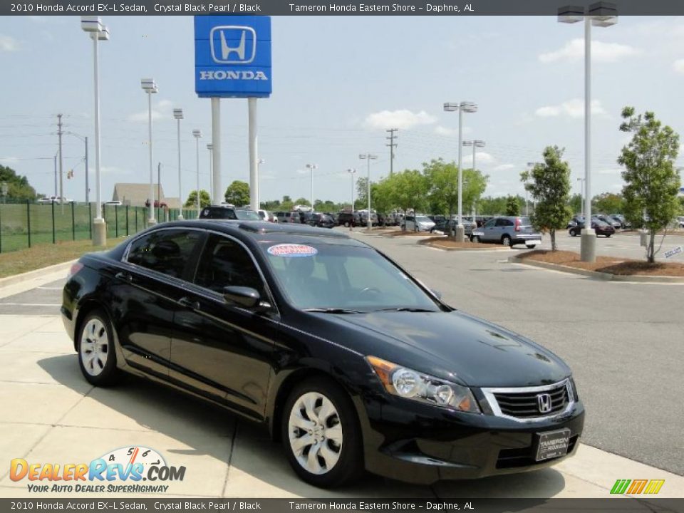 2010 Honda Accord EX-L Sedan Crystal Black Pearl / Black Photo #2
