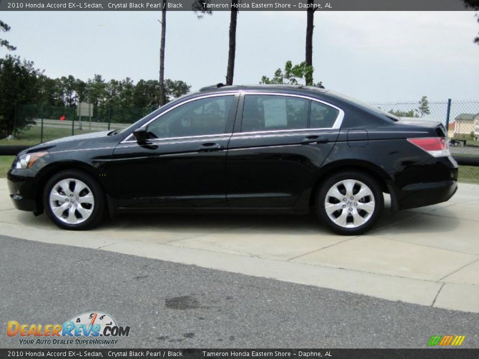 2010 Honda Accord EX-L Sedan Crystal Black Pearl / Black Photo #8