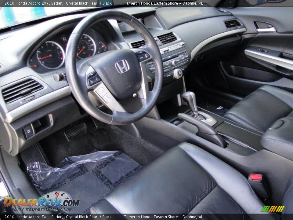 2010 Honda Accord EX-L Sedan Crystal Black Pearl / Black Photo #12