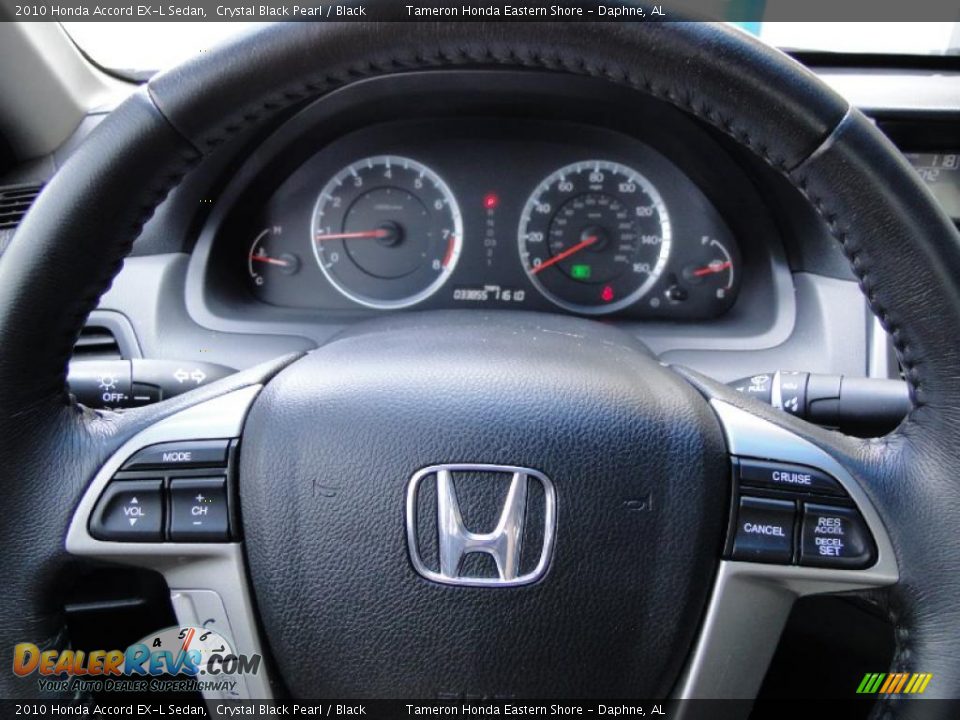 2010 Honda Accord EX-L Sedan Crystal Black Pearl / Black Photo #16