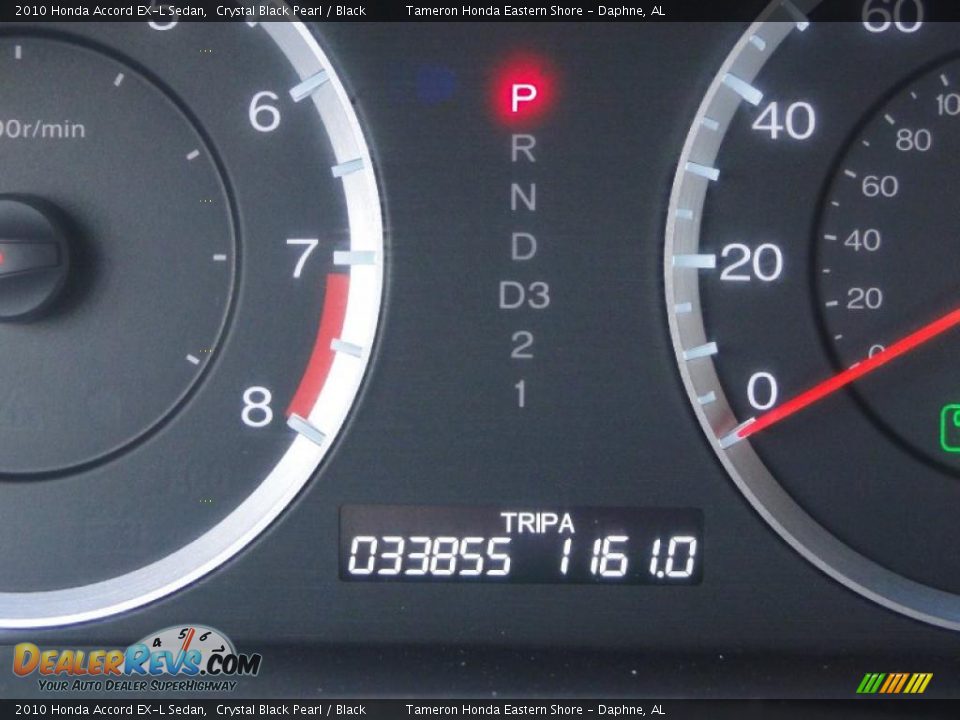 2010 Honda Accord EX-L Sedan Crystal Black Pearl / Black Photo #18