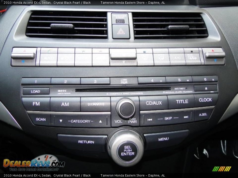 2010 Honda Accord EX-L Sedan Crystal Black Pearl / Black Photo #22