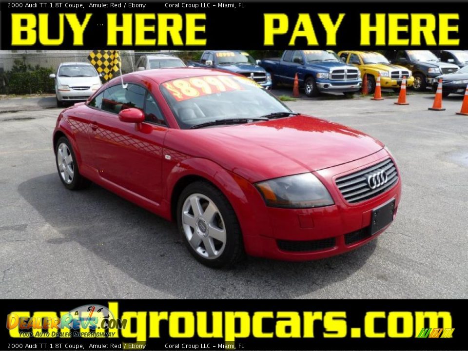 2000 Audi TT 1.8T Coupe Amulet Red / Ebony Photo #1