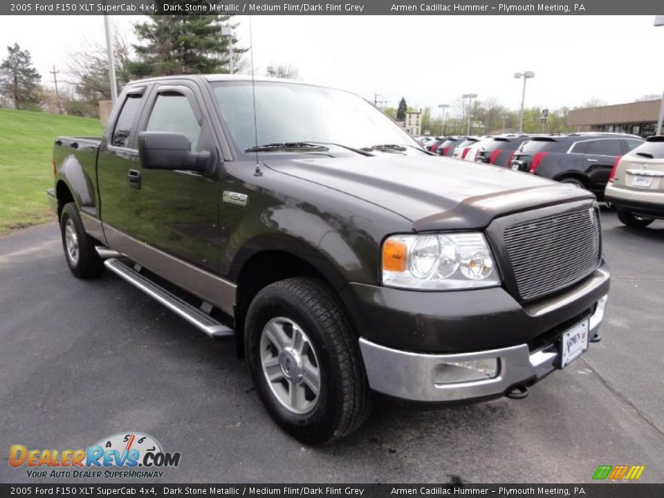 2005 Ford F150 XLT SuperCab 4x4 Dark Stone Metallic / Medium Flint/Dark Flint Grey Photo #4