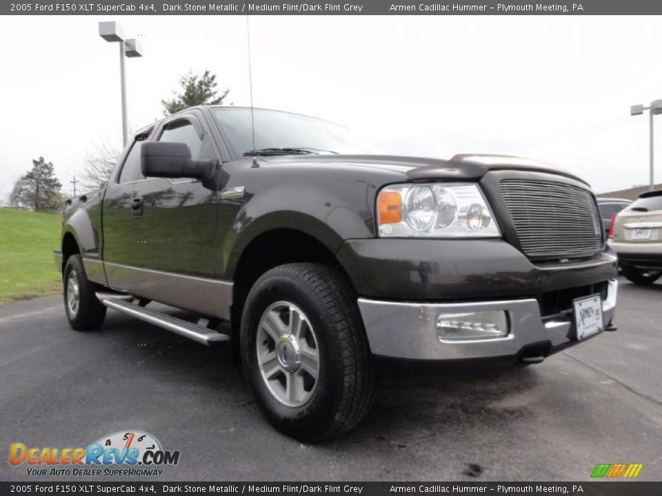 2005 Ford F150 XLT SuperCab 4x4 Dark Stone Metallic / Medium Flint/Dark Flint Grey Photo #5