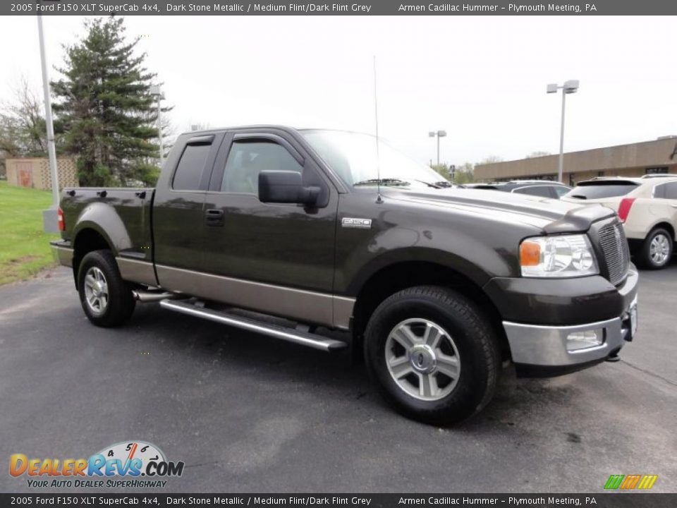 2005 Ford F150 XLT SuperCab 4x4 Dark Stone Metallic / Medium Flint/Dark Flint Grey Photo #6