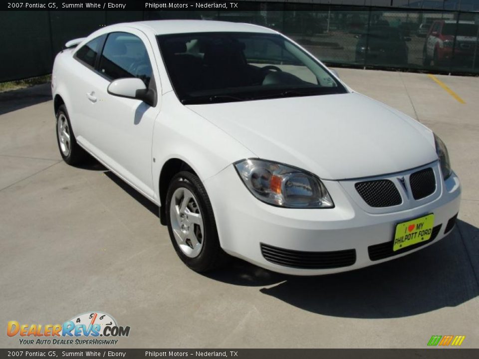2007 Pontiac G5 Summit White / Ebony Photo #1
