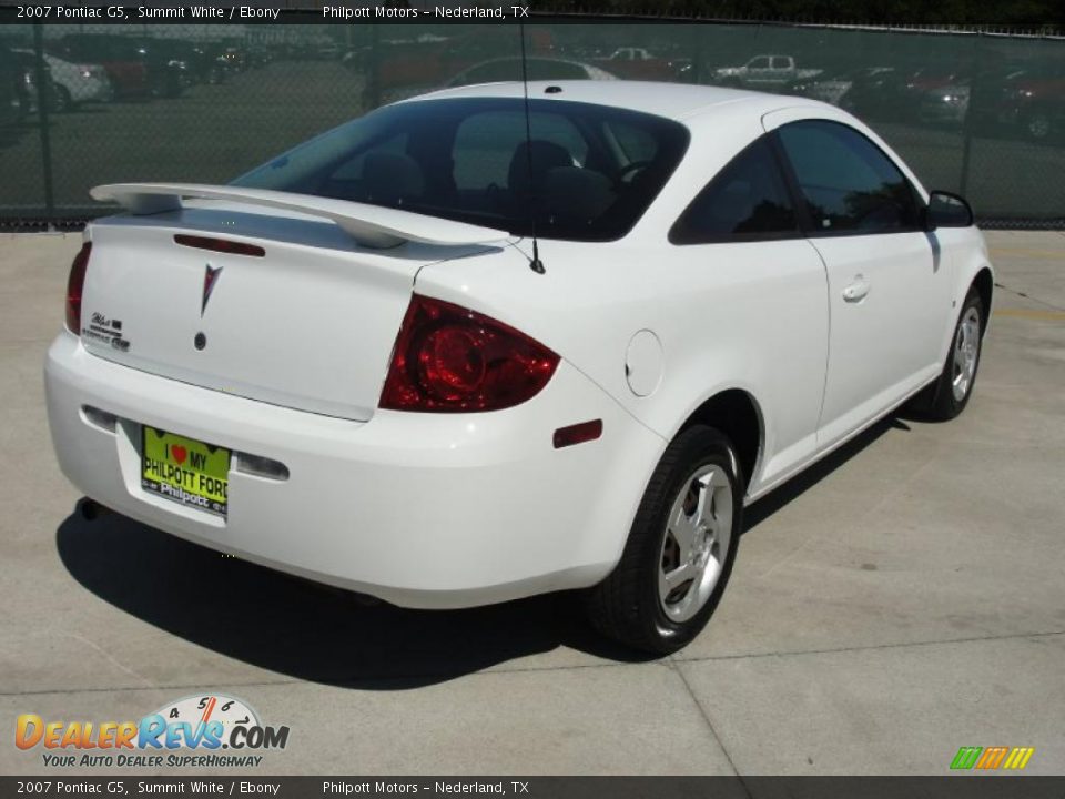 2007 Pontiac G5 Summit White / Ebony Photo #3