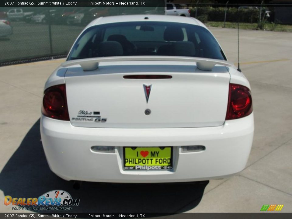 2007 Pontiac G5 Summit White / Ebony Photo #4