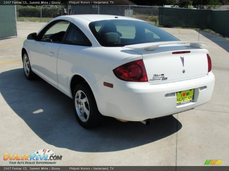 2007 Pontiac G5 Summit White / Ebony Photo #5