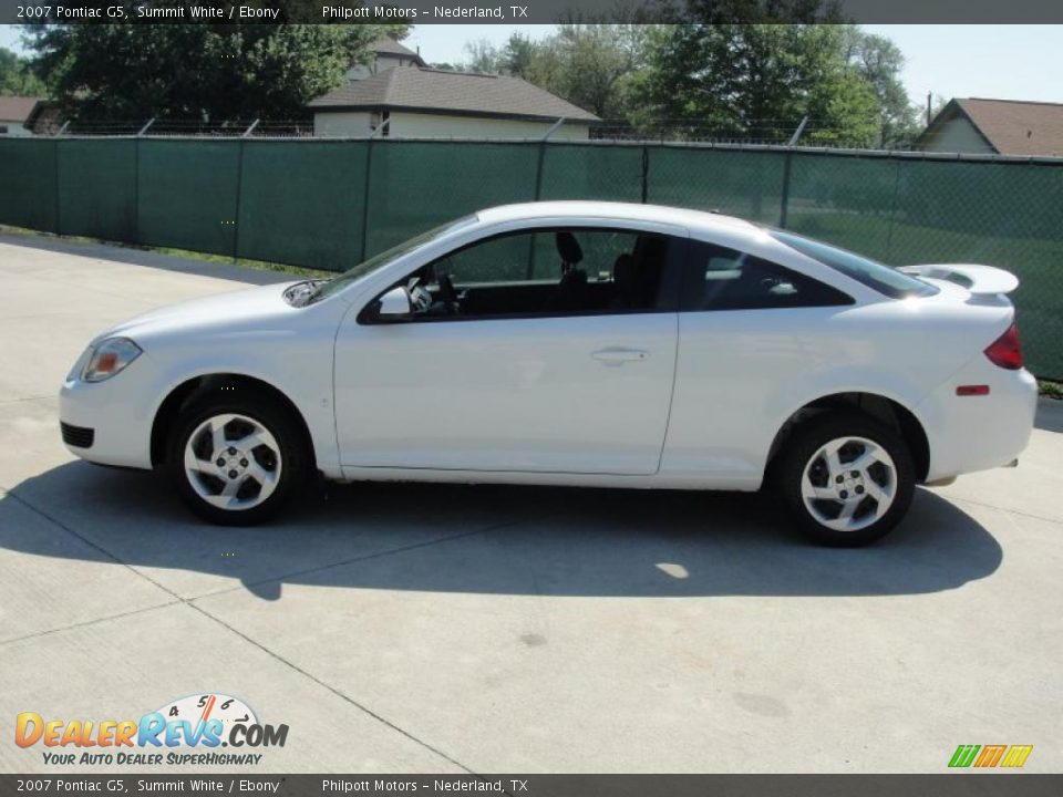 2007 Pontiac G5 Summit White / Ebony Photo #6