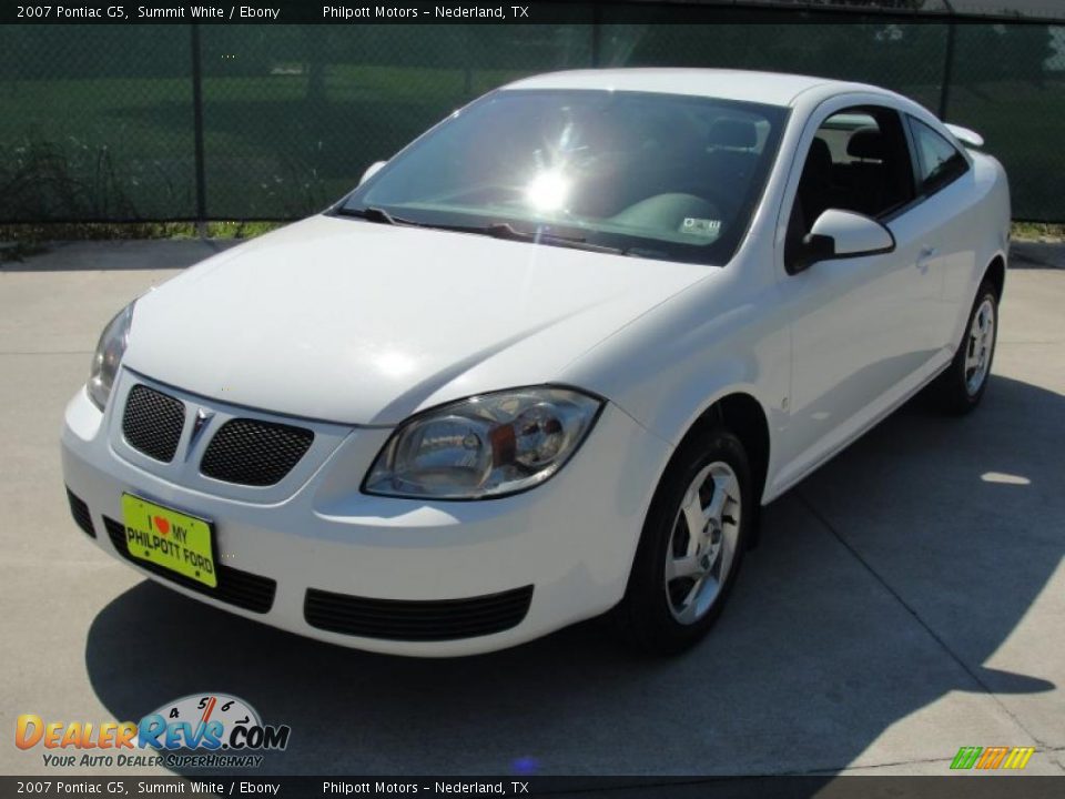 2007 Pontiac G5 Summit White / Ebony Photo #7