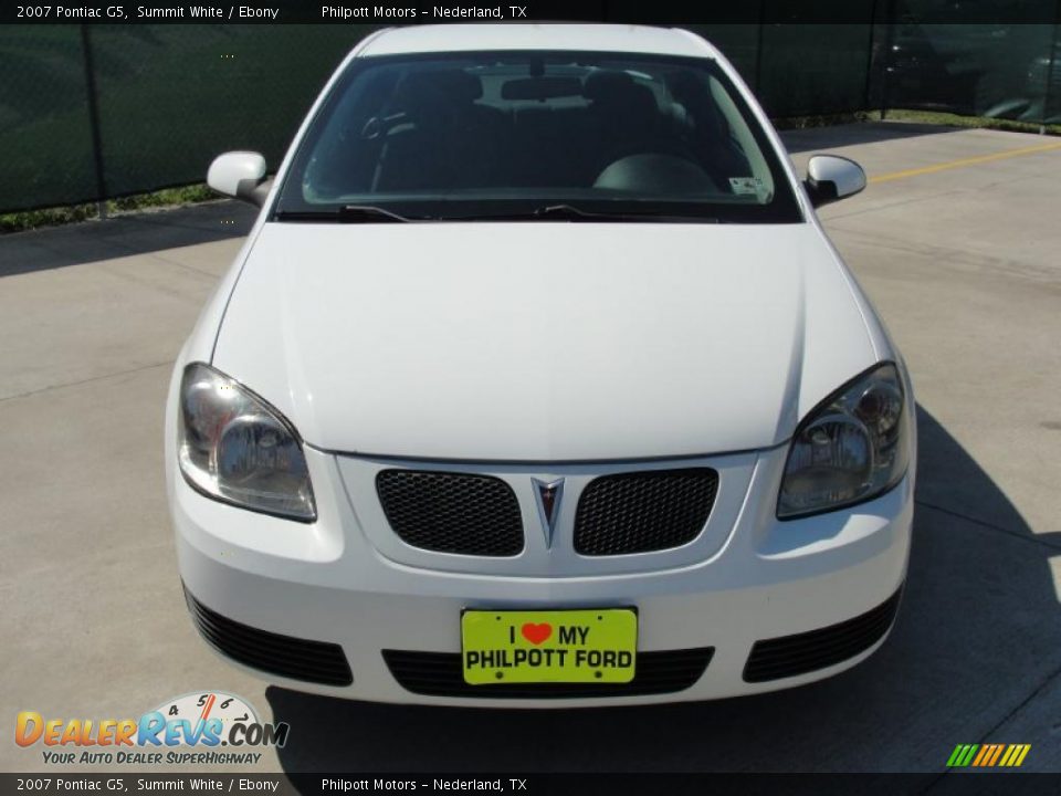 2007 Pontiac G5 Summit White / Ebony Photo #8