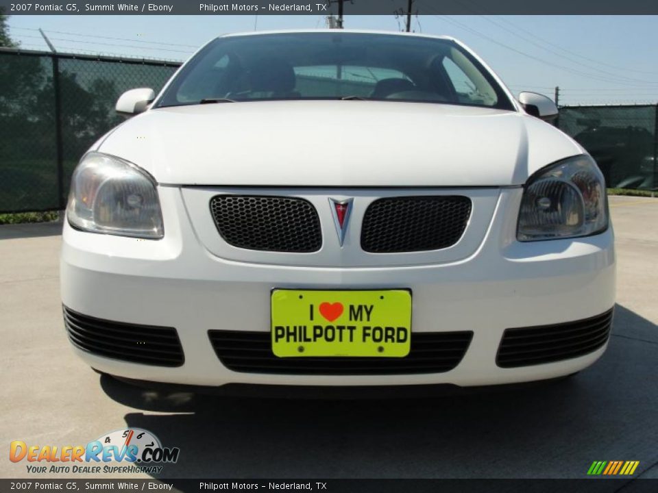 2007 Pontiac G5 Summit White / Ebony Photo #9