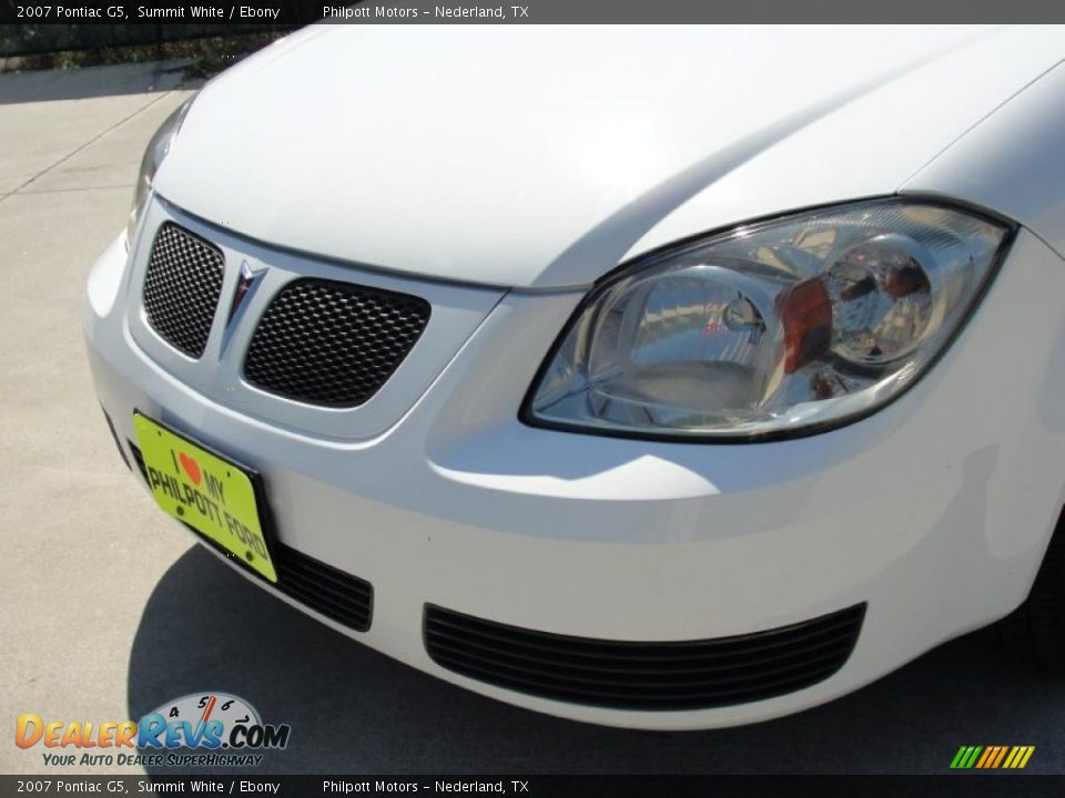 2007 Pontiac G5 Summit White / Ebony Photo #11