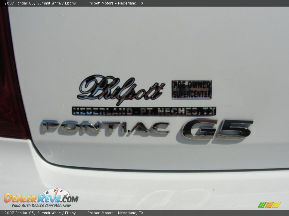 2007 Pontiac G5 Summit White / Ebony Photo #19