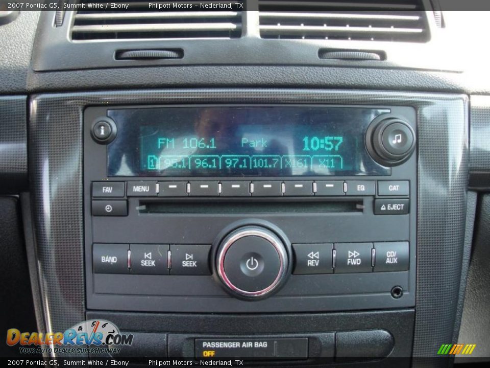 2007 Pontiac G5 Summit White / Ebony Photo #34