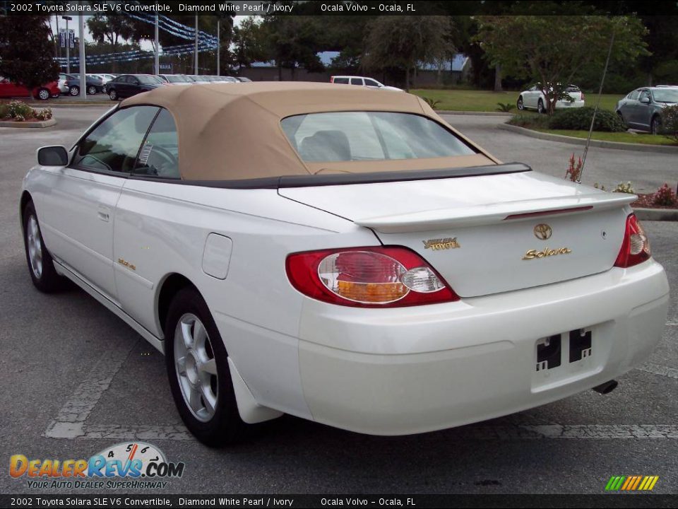 2002 Toyota Solara SLE V6 Convertible Diamond White Pearl / Ivory ...