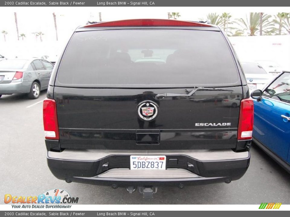 2003 Cadillac Escalade Sable Black / Pewter Photo #6