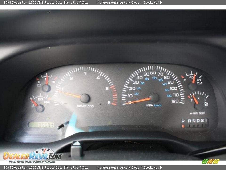 1998 Dodge Ram 1500 SS/T Regular Cab Flame Red / Gray Photo #11