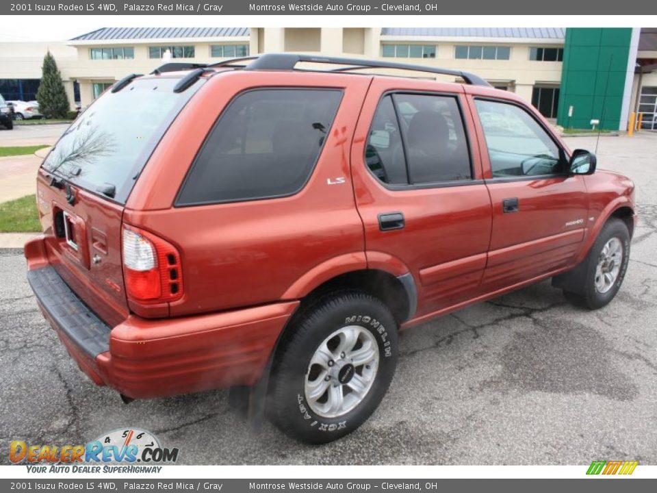 2001 Isuzu Rodeo LS 4WD Palazzo Red Mica / Gray Photo #6
