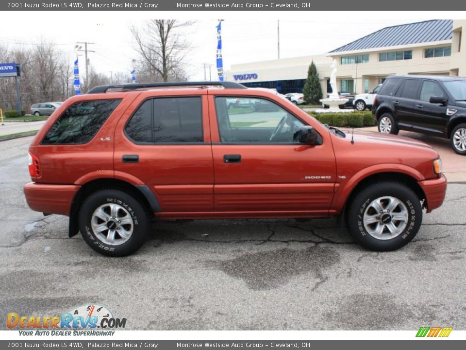 2001 Isuzu Rodeo LS 4WD Palazzo Red Mica / Gray Photo #7