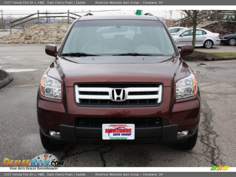 2007 Honda Pilot EX-L 4WD Dark Cherry Pearl / Saddle Photo #1