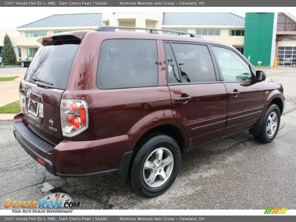 2007 Honda Pilot EX-L 4WD Dark Cherry Pearl / Saddle Photo #6