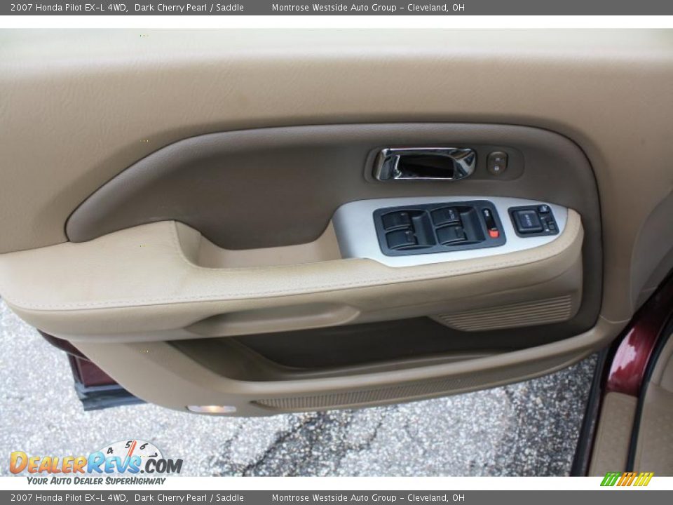 2007 Honda Pilot EX-L 4WD Dark Cherry Pearl / Saddle Photo #10