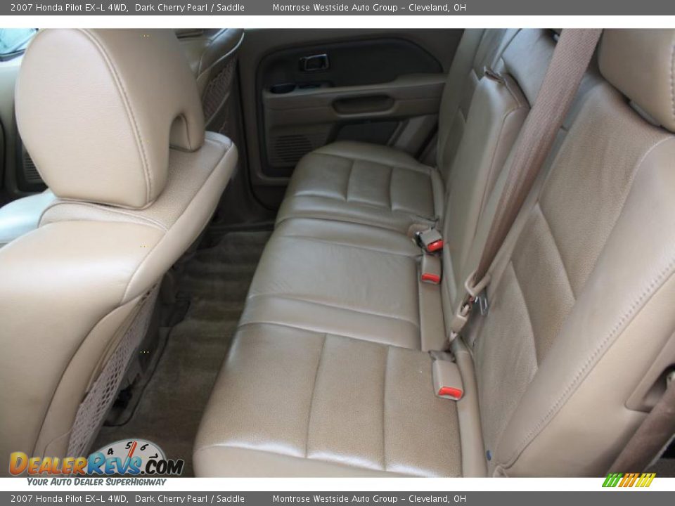 2007 Honda Pilot EX-L 4WD Dark Cherry Pearl / Saddle Photo #14