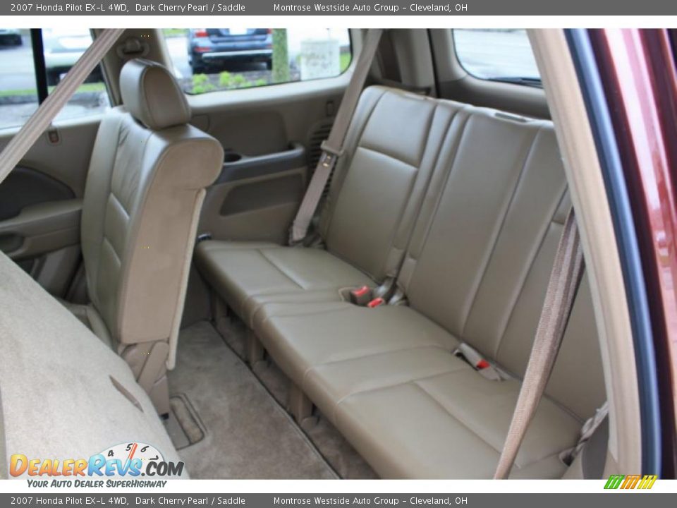 2007 Honda Pilot EX-L 4WD Dark Cherry Pearl / Saddle Photo #15
