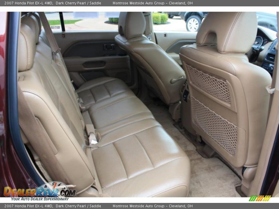 2007 Honda Pilot EX-L 4WD Dark Cherry Pearl / Saddle Photo #16